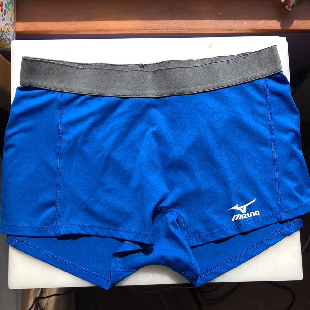 Blue Mizuno volleyball spandex